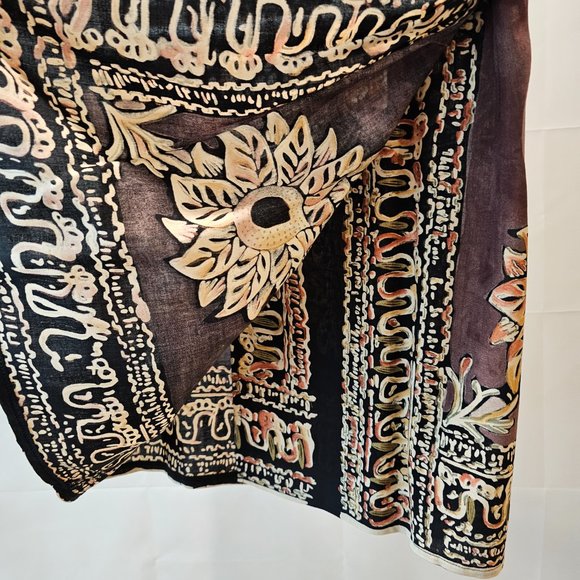 NWOT Tracy Evans Brown / tan / rust wrap-around skirt - Size 7 - Picture 2 of 4